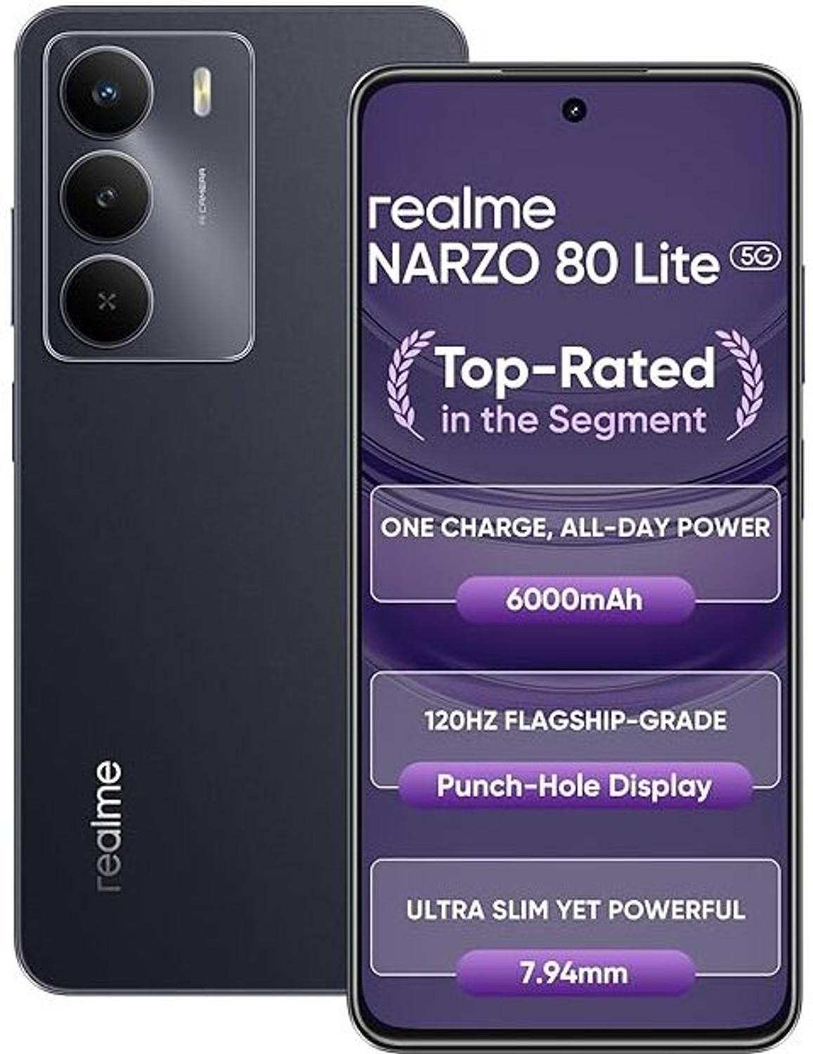 Realme Narzo 80 Lite 5G (Onyx Black, 128 Gb) 1