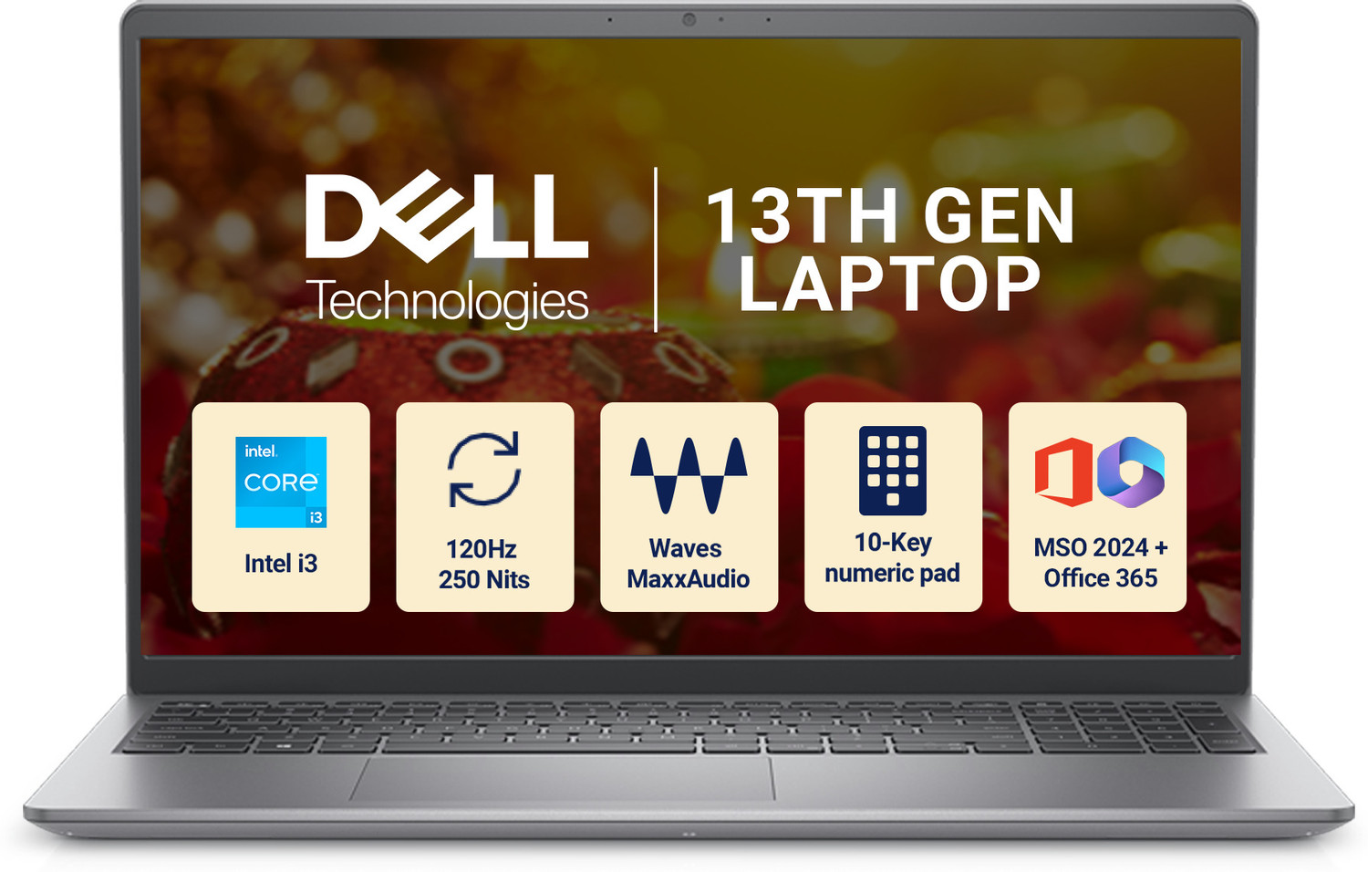 Dell 15 Microsoft Office Home 2024 Intel Core I3 13Th Gen 1305U - (16 Gb/512 Gb Ssd/Windows 11 Home) 3530 Thin And Light Laptop 1