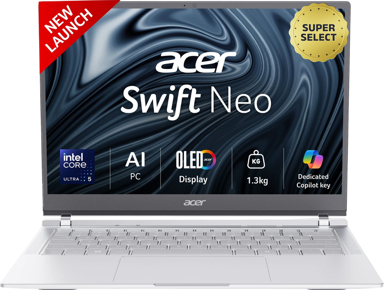 Acer Swift Neo Office 2024 + M365 Basic Intel Core Ultra 5 115U - (16 Gb/1 Tb Ssd/Windows 11 Home) Un.35Gsi.007 Thin And Light Laptop 1
