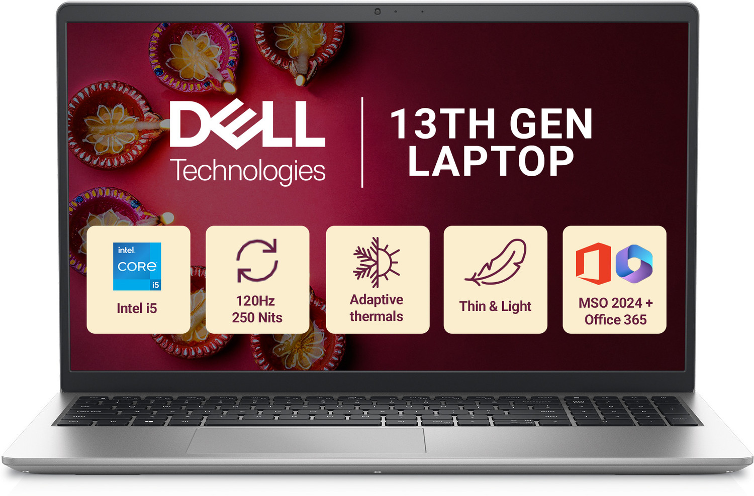 Dell Inspiron 15 Mso'24 Intel Core I5 13Th Gen 1334U - (16 Gb/1 Tb Ssd/Windows 11 Home) 15 Dc15250 Thin And Light Laptop 5