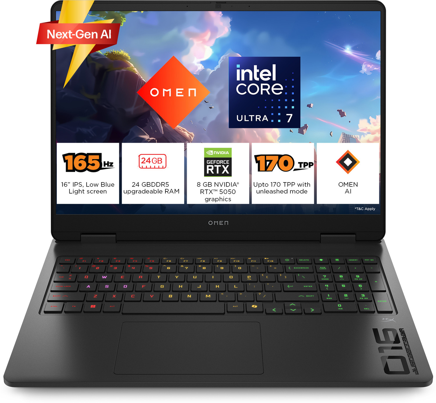 Hp Omen 16 Intel Core Ultra 7 255 H - (24 Gb/1 Tb Ssd/Windows 11 Home/8 Gb Graphics/Nvidia Geforce Rtx 5050) 16-Am0240Tx Gaming Laptop 1