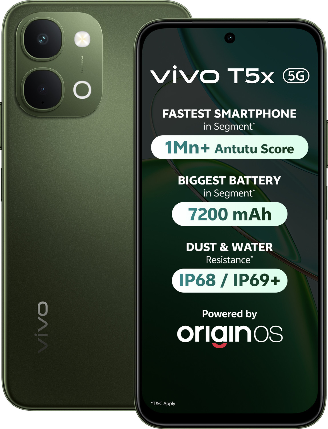 Vivo T5X 5G (Cyber Green, 128 Gb) 3