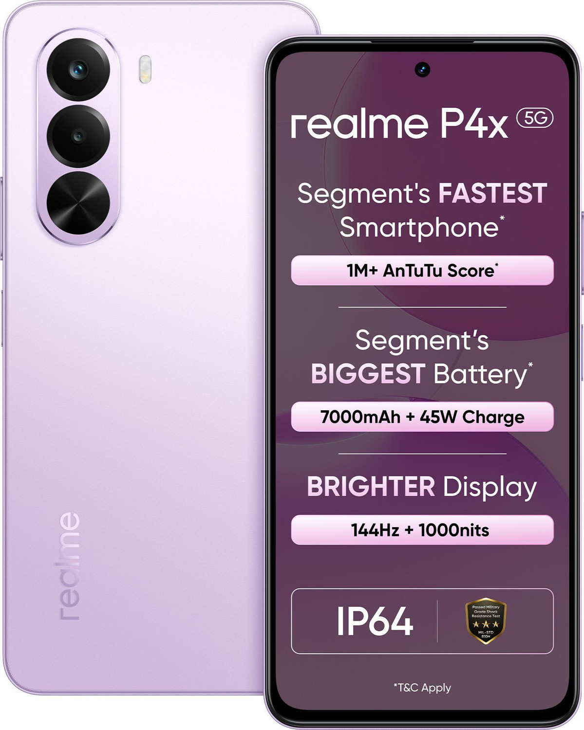 Realme P4X 5G (Elegant Pink, 128 Gb) 3
