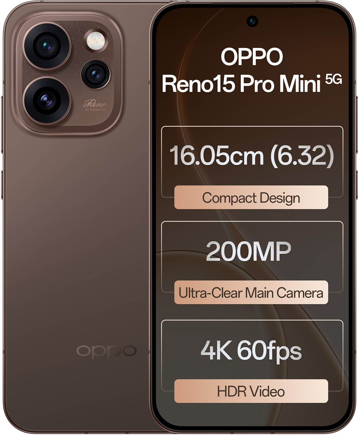 Oppo Reno15 Pro Mini 5G (Cocoa Brown, 256 Gb) 1