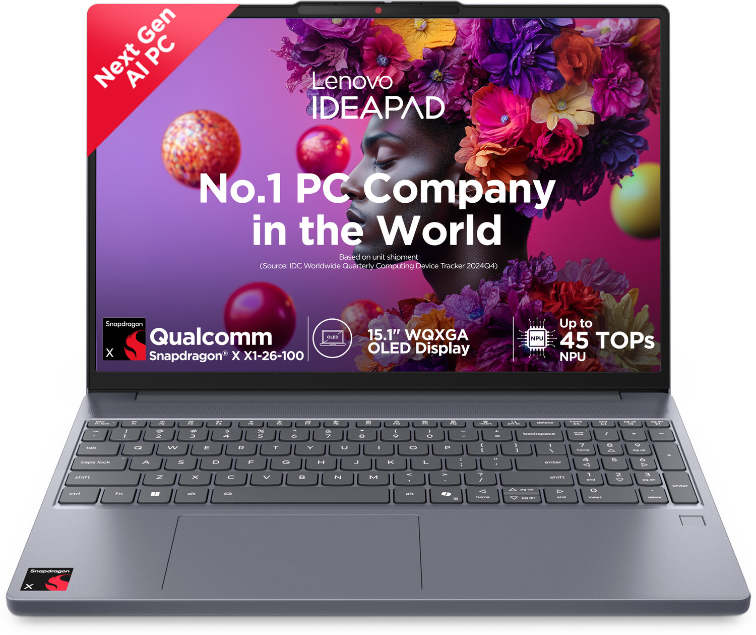 Lenovo Ideapad Slim 3 Oled With 1Yr Adp Snapdragon X - (16 Gb/512 Gb Ssd/Windows 11 Home) 15Q8X10 Laptop 3