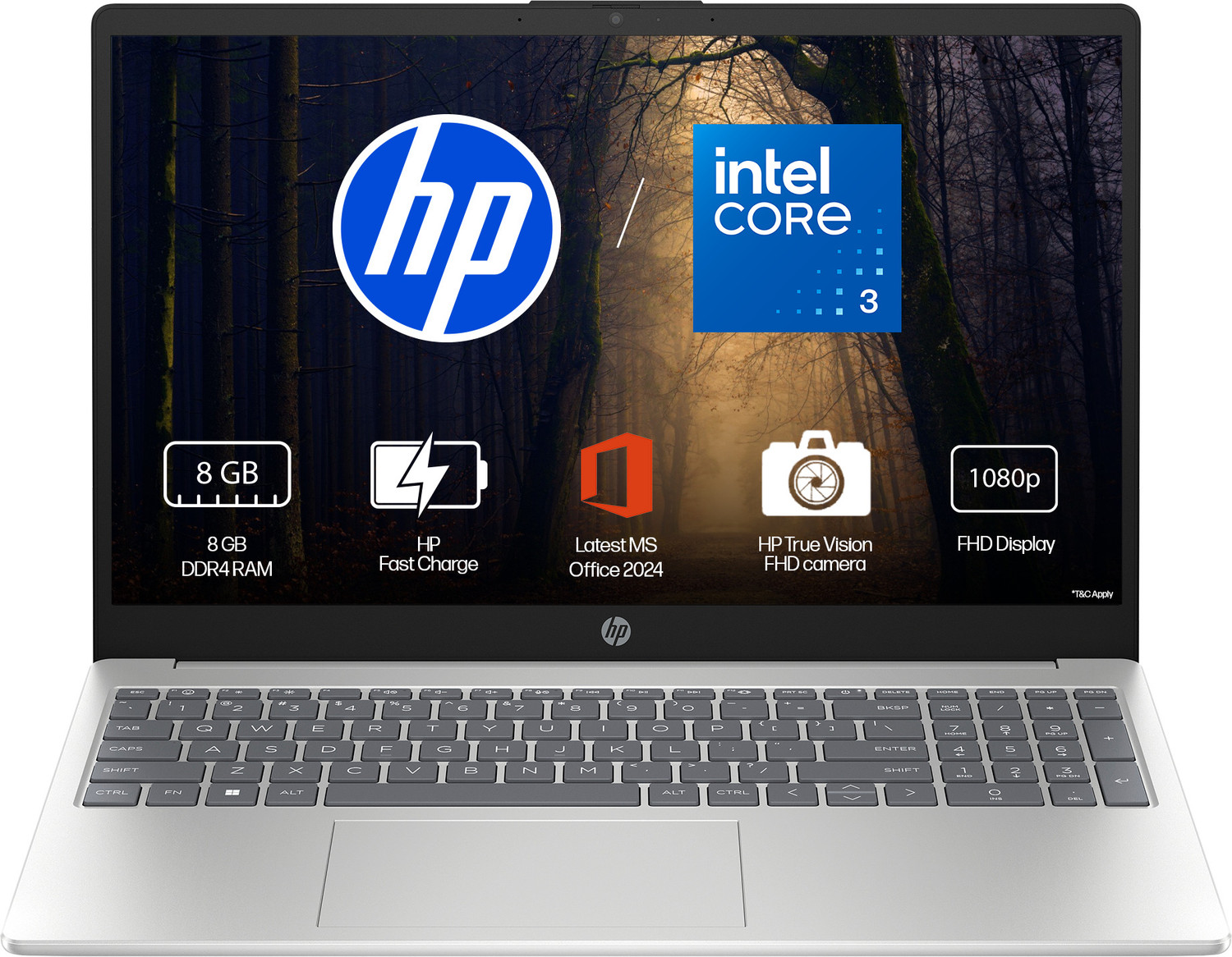 Hp 15 (I3 14Th Gen) Intel Core 3 100U - (8 Gb/512 Gb Ssd/Windows 11 Home) 15-Fd1253Tu/ 15-Fd1225Tu Thin And Light Laptop 1