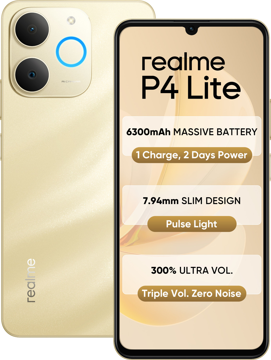Realme P4 Lite (Beach Gold, 128 Gb) 1