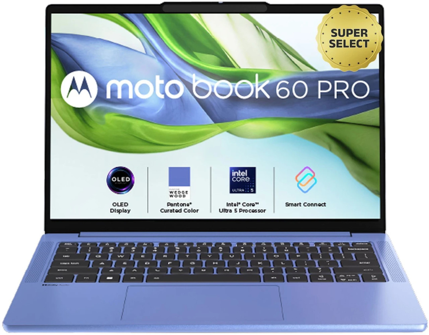 Motorola Motobook 60 Pro Full Metal Ai Pc 2.8K Oled Intel Core Ultra 5 225H - (16 Gb/512 Gb Ssd/Windows 11 Home) 83Ny000Din Thin And Light Laptop 5
