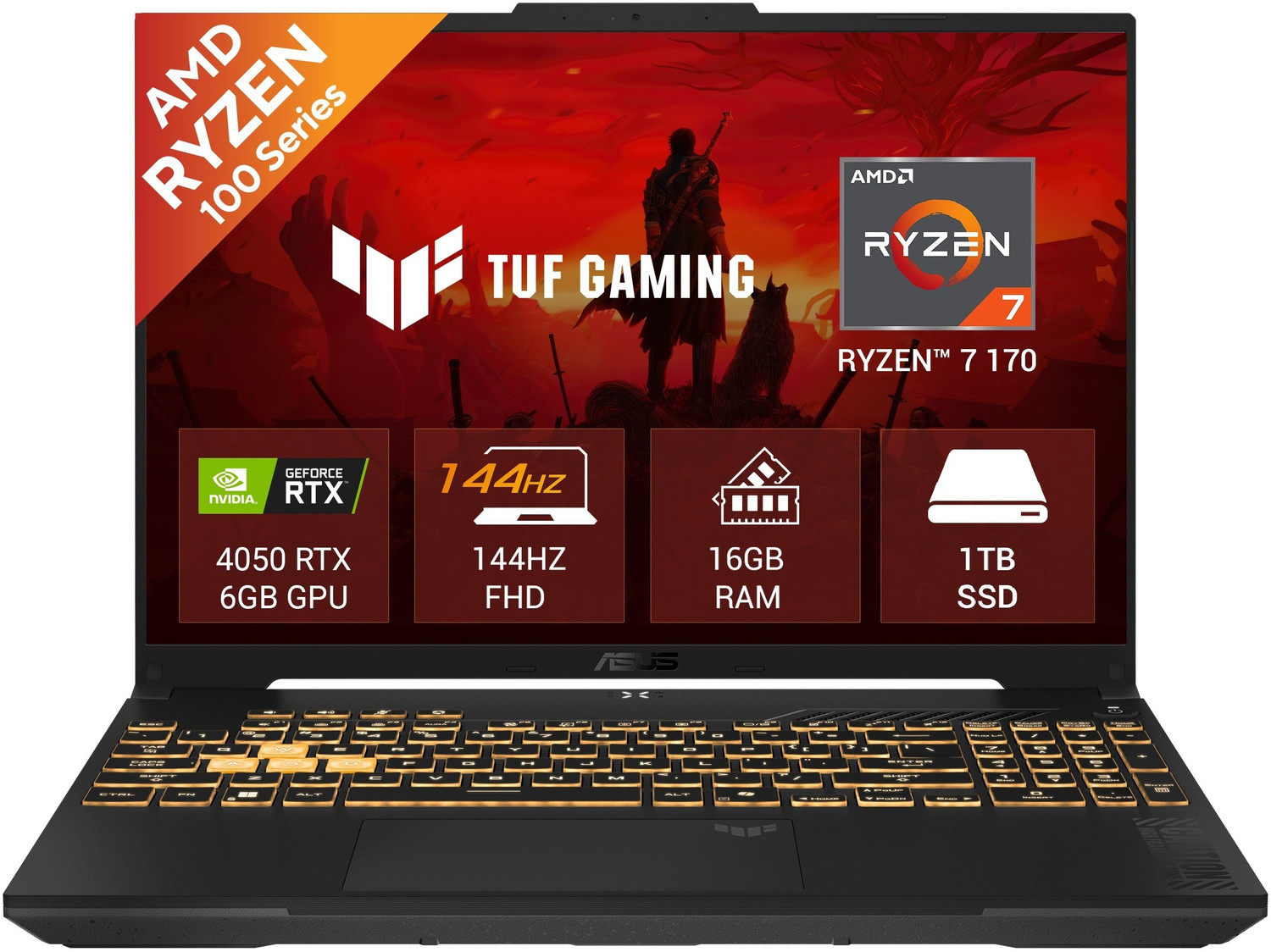 Asus Tuf Gaming A16 (2025) Amd Ryzen 7 7445Hs - (16 Gb/1 Tb Ssd/Windows 11 Home/6 Gb Graphics/Nvidia Geforce Rtx 4050/144 Hz) Fa607Nug-Rl189Ws Gaming Laptop 1
