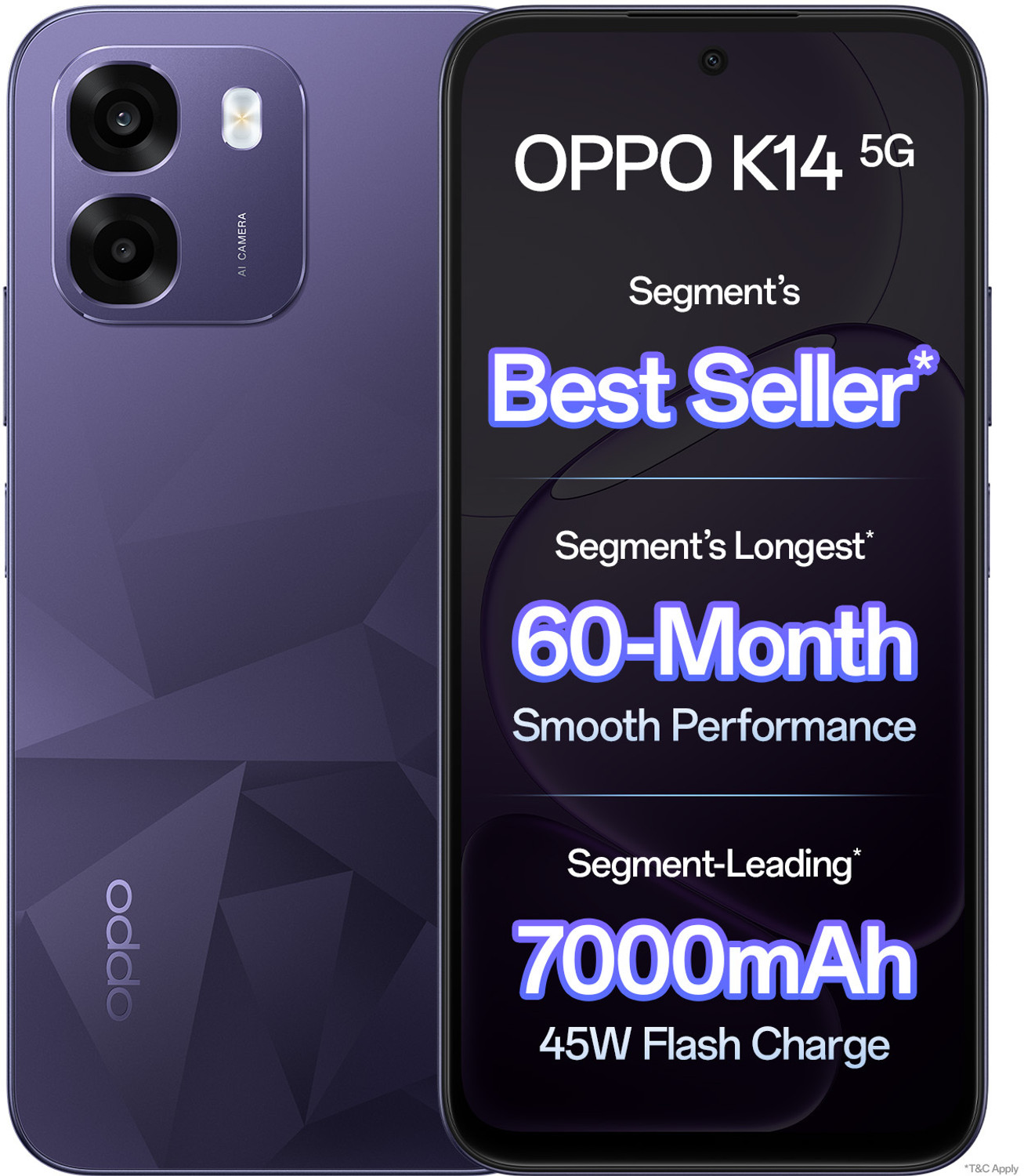 Oppo K14 5G (Prism Violet, 256 Gb) 5