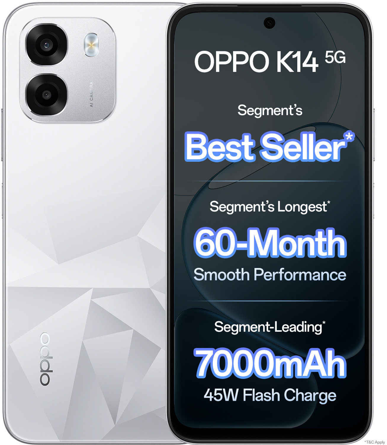Oppo K14 5G (Prism White, 256 Gb) 1