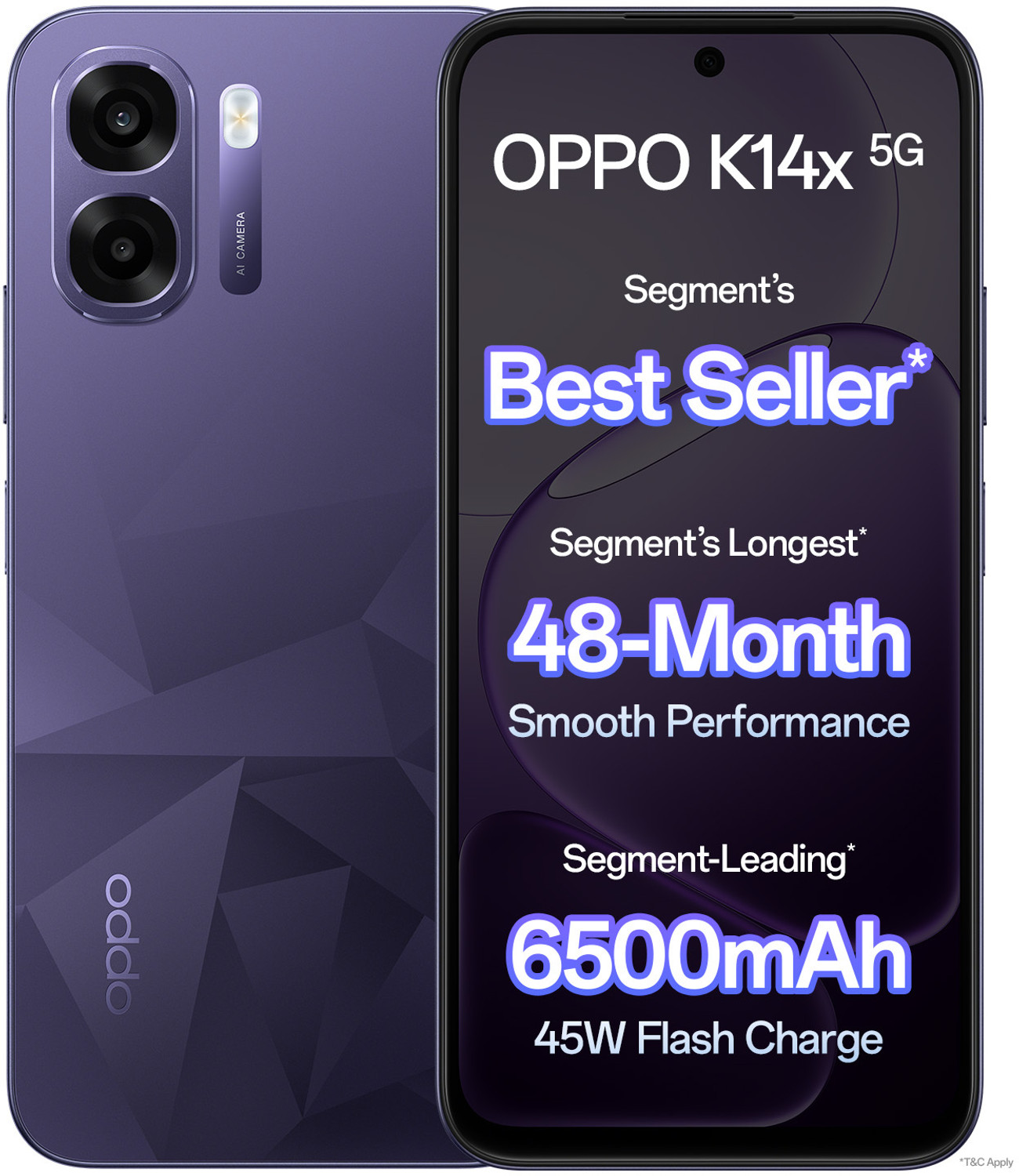 Oppo K14X 5G (Prism Violet, 64 Gb) 1
