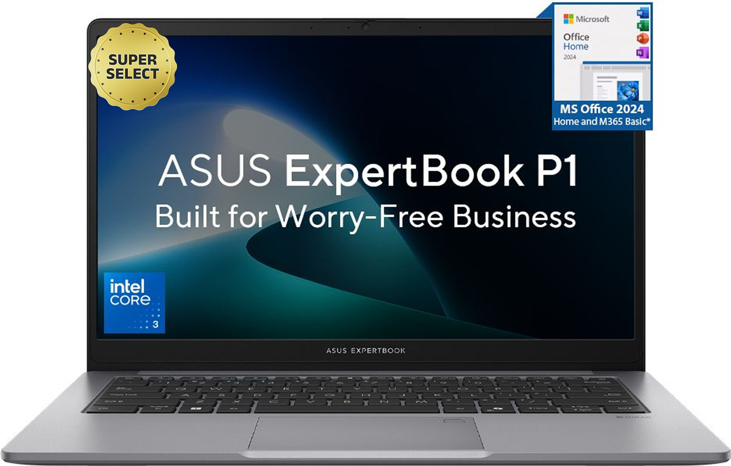 Asus Expertbook P1 (I3 14Th Gen) With 1 Yr Adp Intel Core 3 14Th Gen 100U - (8 Gb/512 Gb Ssd/Windows 11 Home) P1503Cva-S72562Ws Thin And Light Laptop 1