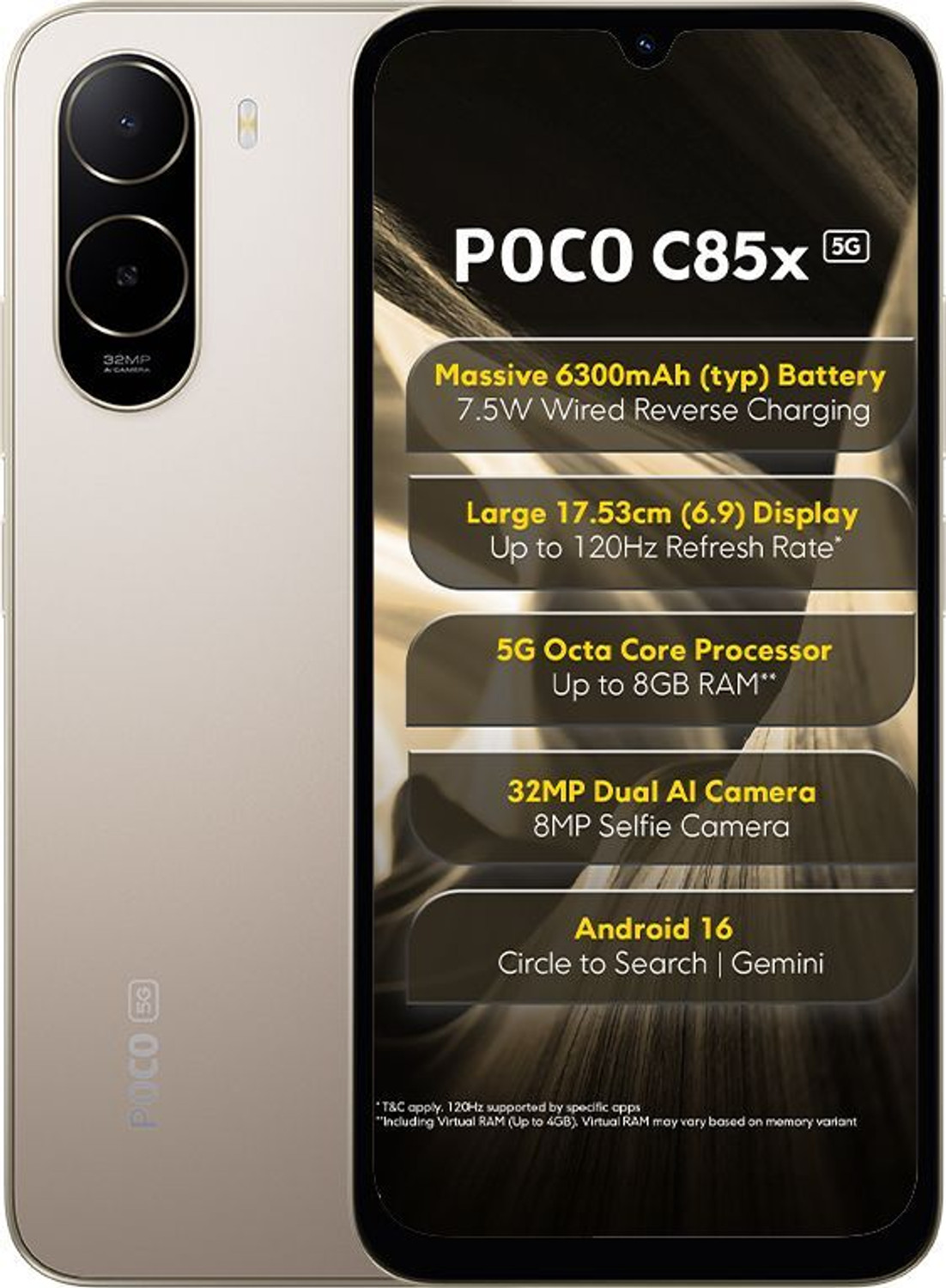 Poco C85X (Sunset Gold, 64 Gb) 5