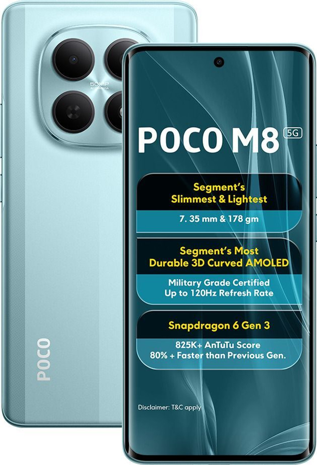 Poco M8 (Glacial Blue, 128 Gb) 1