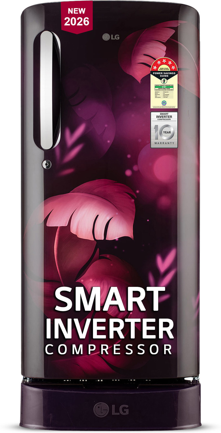Lg 185 L Direct Cool Single Door 5 Star Refrigerator With Base Drawer With Smart Inverter Compressor, Runs On Home Inverter, Fit Max Chiller Tray &Amp; 2026 Model 1