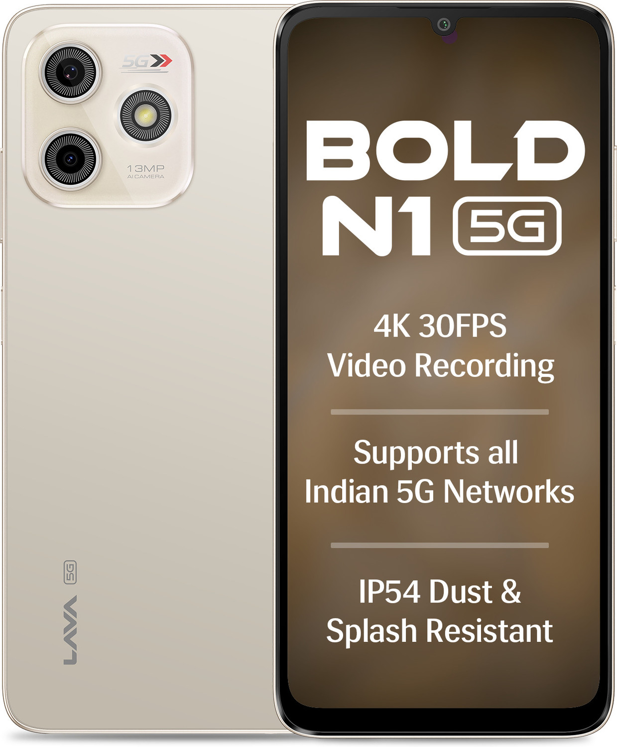 Lava Bold N1 5G (Champagne Gold, 64 Gb) 1