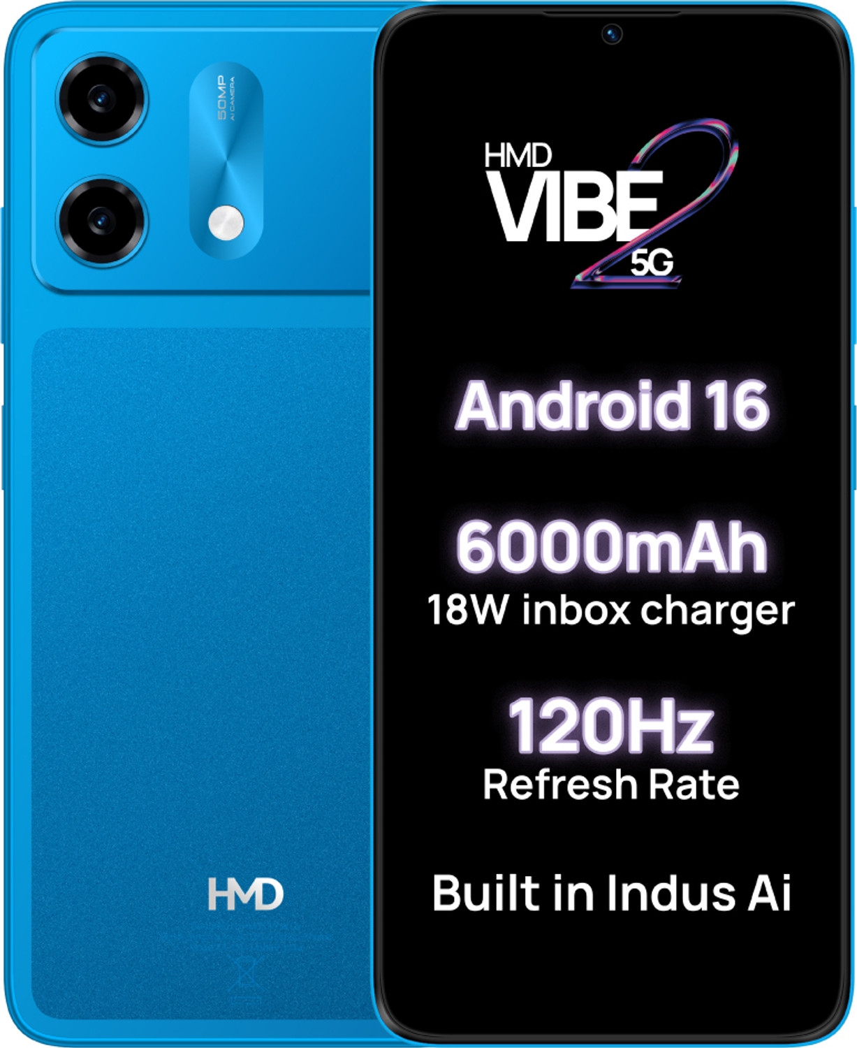 Hmd Vibe2 5G (Nordic Blue, 128 Gb) 1