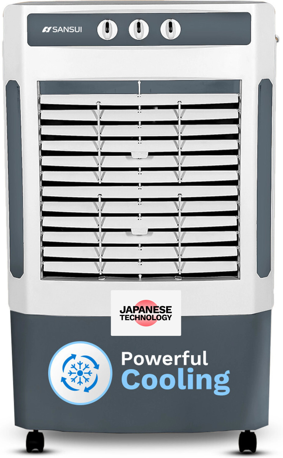 Sansui 93 L Desert Air Cooler Smart Water Monitoring , 3-Side Honeycomb Cooling Pad 3