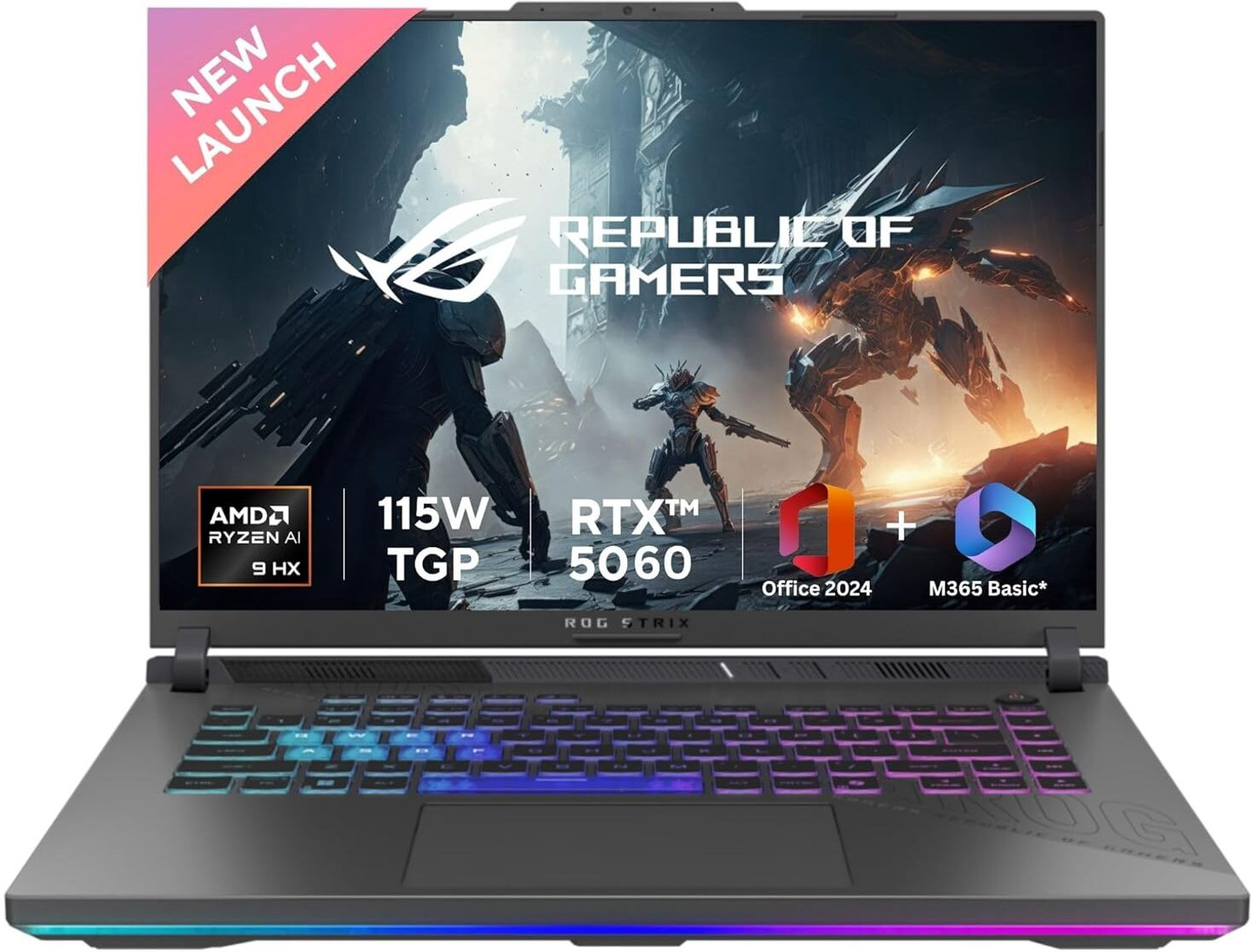 Asus Rog Strix G16 (2025) With Office 2024 + M365 Basic* Amd Ryzen 9 16 Core 8940Hx - (16 Gb/1 Tb Ssd/Windows 11 Home/8 Gb Graphics/Nvidia Geforce Rtx 5060/240 Hz) G614Pm-S5046Ws Gaming Laptop 21