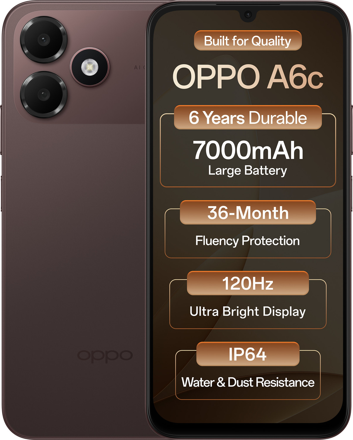 Oppo A6C (Stone Brown, 64 Gb) 1
