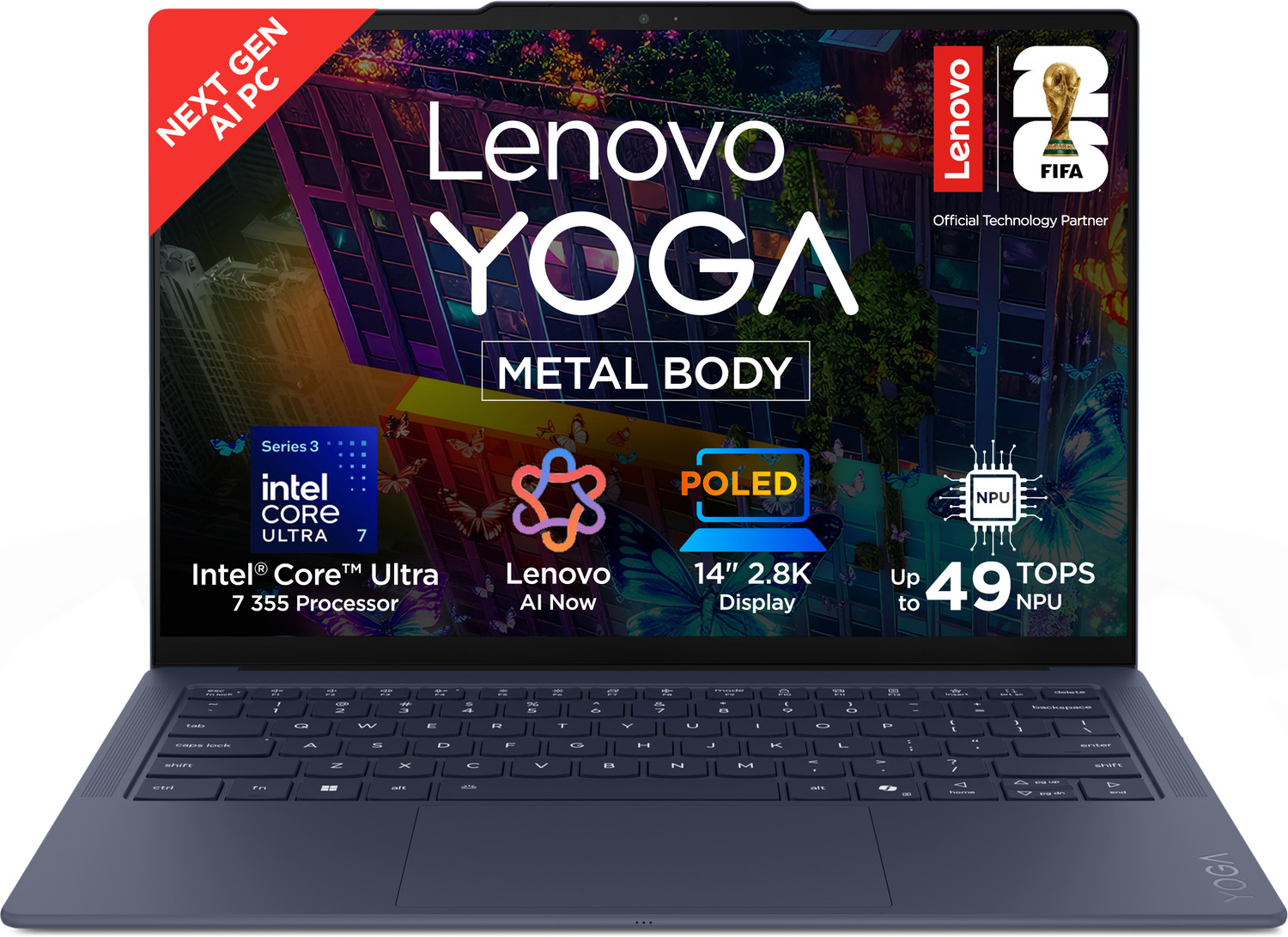 Lenovo Yoga Slim 7 Ultra (Gen 11) Aura Fifa World Cup 26 Edition Next-Gen Ai Pc Intel Core Ultra 7 Series 3 355 - (32 Gb/1 Tb Ssd/Windows 11 Home) Yoga Slim 7 Ultra 14Iph11 Thin And Light Laptop 3