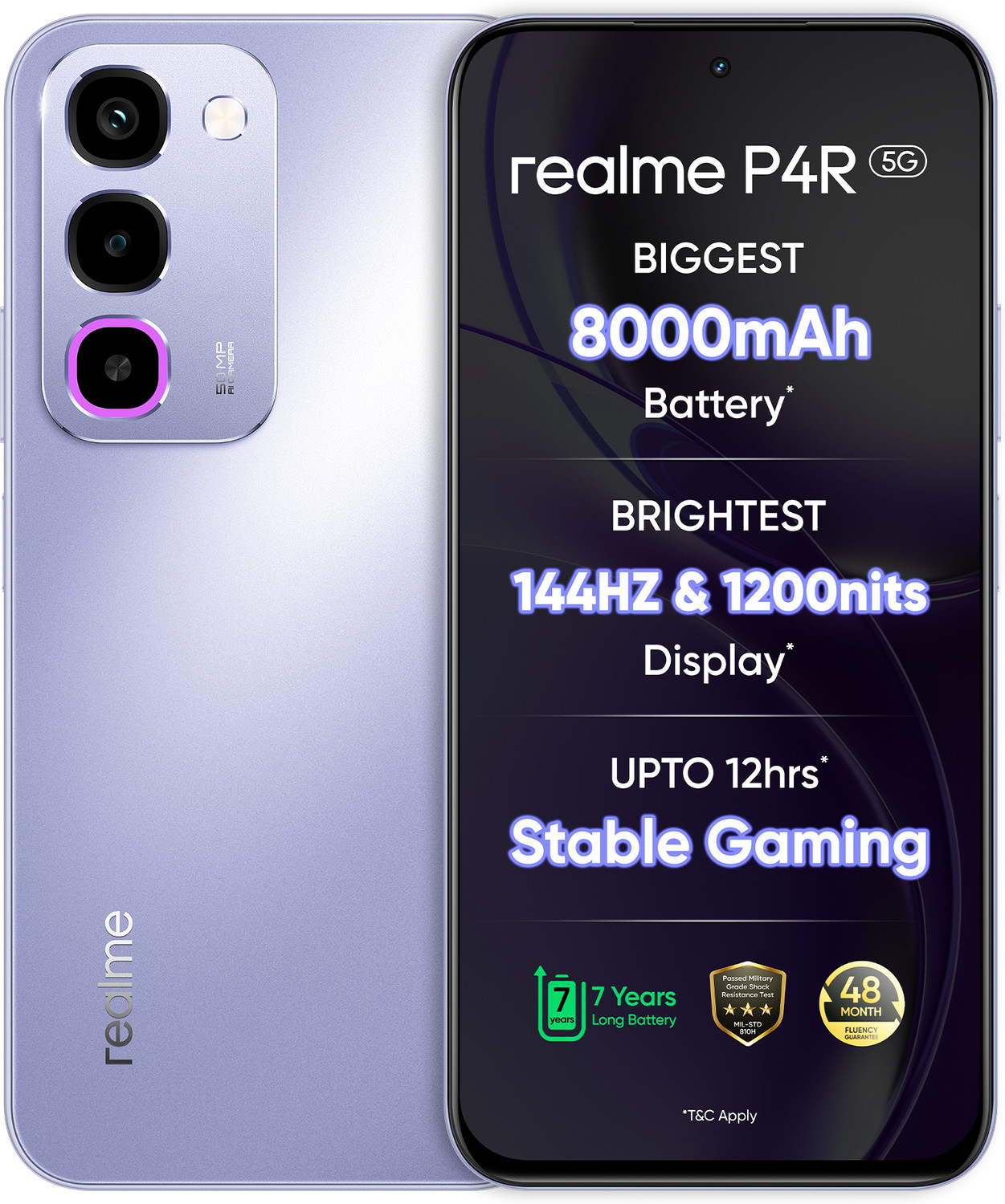 Realme P4R 5G (Lavender Glare, 256 Gb) 9