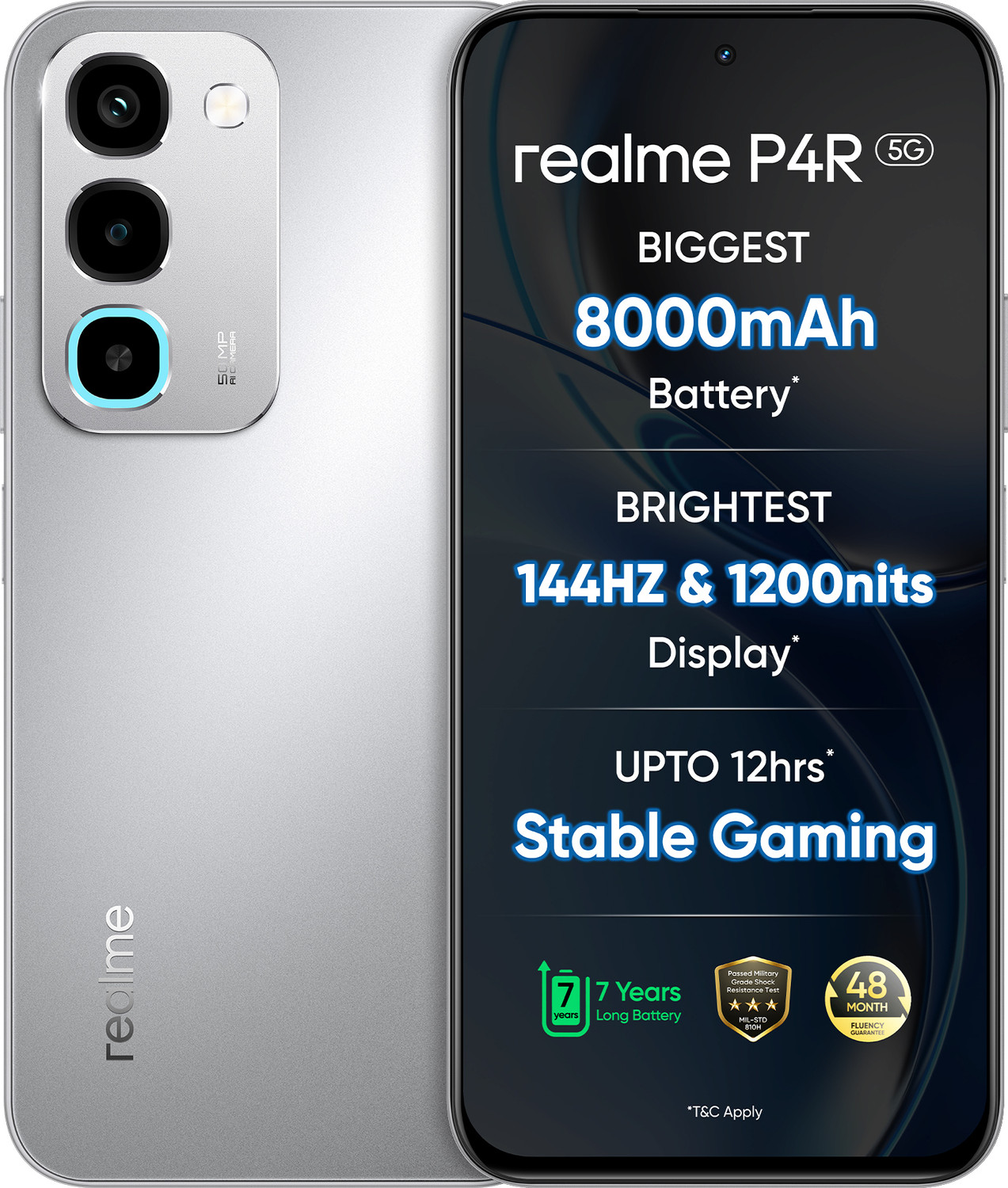 Realme P4R 5G (Silver Glare, 128 Gb) 1