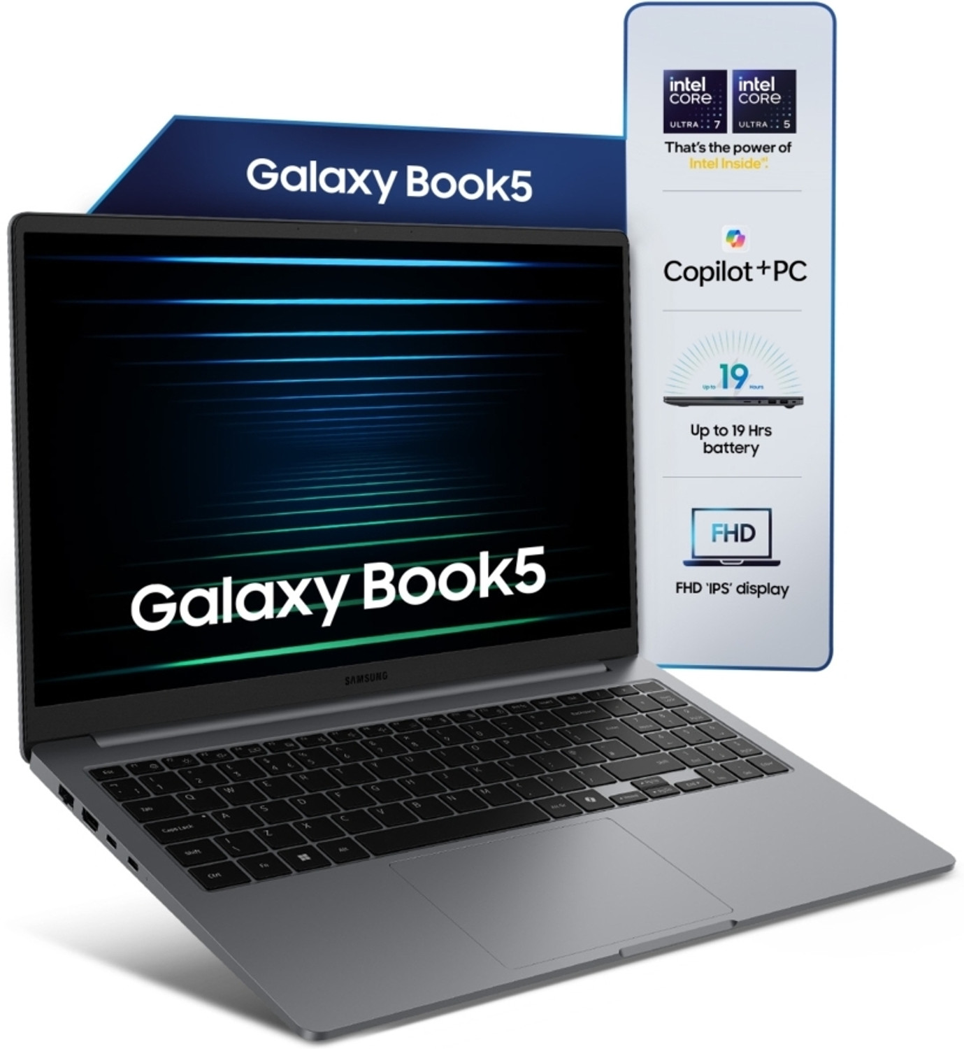 Samsung Galaxy Book5 Ai Metal Intel Core Ultra 7 255U - (32 Gb/1 Tb Ssd/Windows 11 Home) Np750Xhd Thin And Light Laptop 5