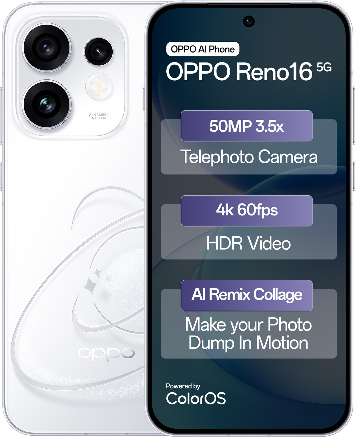 Oppo Reno16 5G (Starry White, 256 Gb) 3