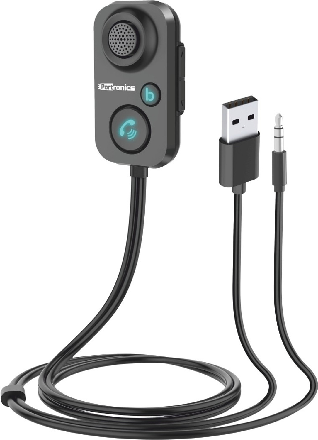 Portronics V5.0 Car Bluetooth Device With Transmitter, Audio Receiver 1
