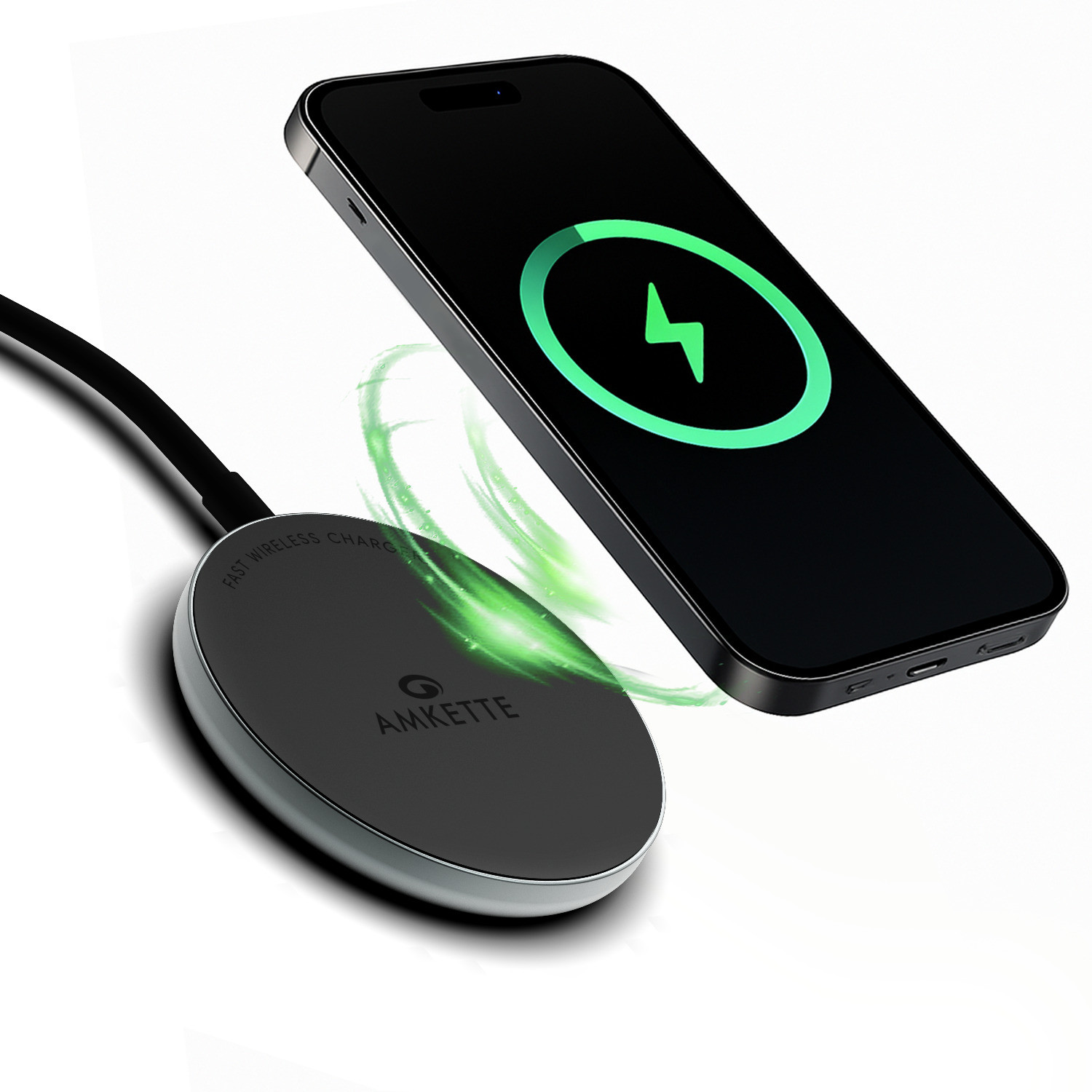 Amkette Powerpro Air 450, 15W Qi2 Magsafe Wireless Charging Pad 1