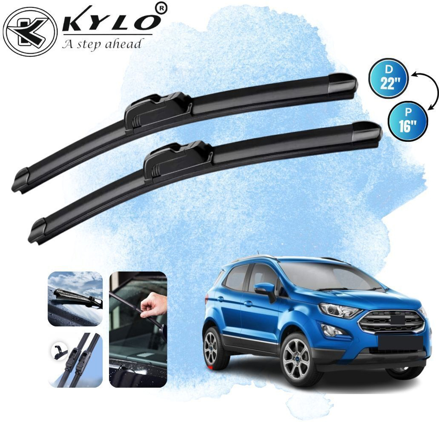 Kylo Flat Frameless Wiper Blade Windshield Wiper 3