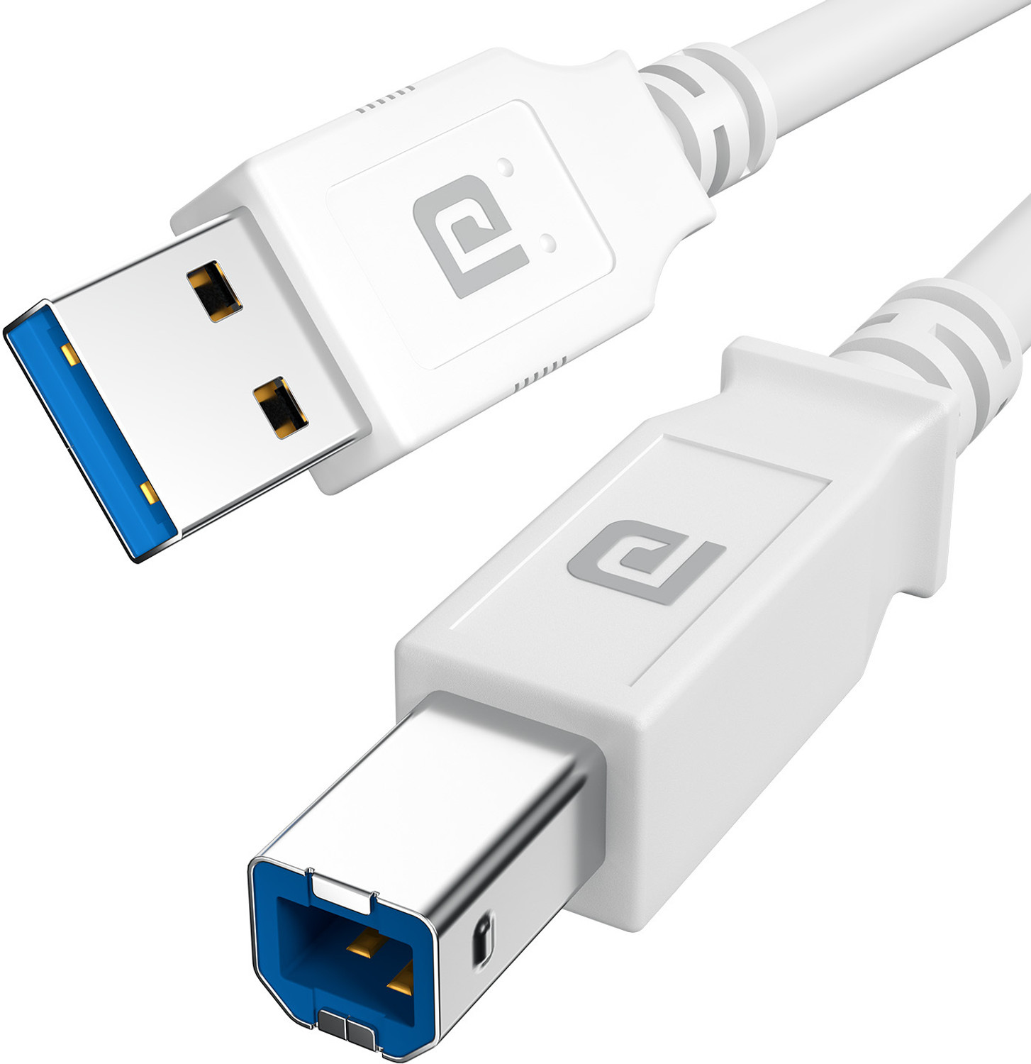 Portronics Reversible Usb 2.0 5 M Printlink 5 Printer Cable, Usb Type-A To Type-B Cord, 5 M / 16.5 Ft Long, 3