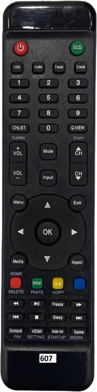 Shieldguard Remote Control 607 Compatible For Wybor Led Tv Remote Controller 1