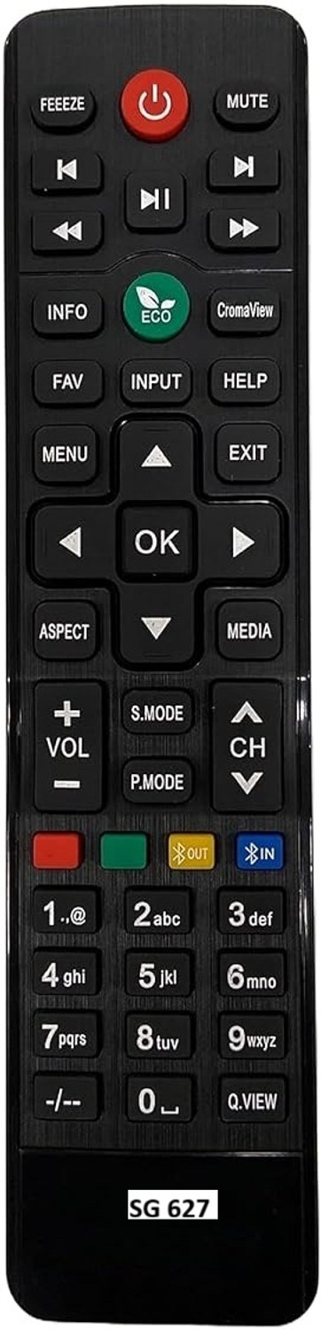 Shieldguard Remote Control 627 Compatible For Croma Led Tv Remote Controller 1