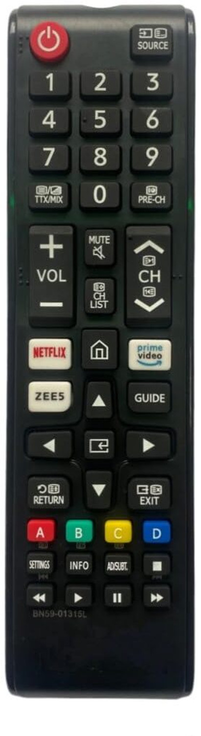 Hybite Remote Control Compatible For Samsung Smart Led Tv Bn59-01315L With Netflix,Prime Video, Zee5 Function, Samsung Remote Controller 21