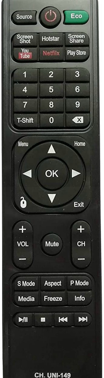 J.k. Webshop Remote Control Compatible For Wybor Lcd/Led Tv (Uni-149) Exactly Same Remote Will Only Work Remote Controller 47