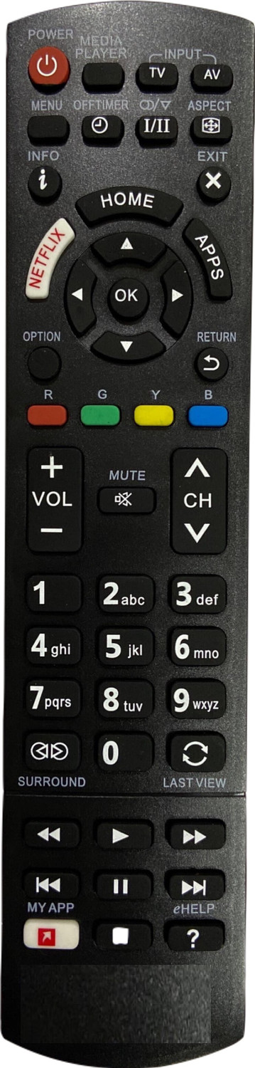 Shieldguard Remote Control No. 376, Compatible For Led Tv Panasonic Remote Controller 11