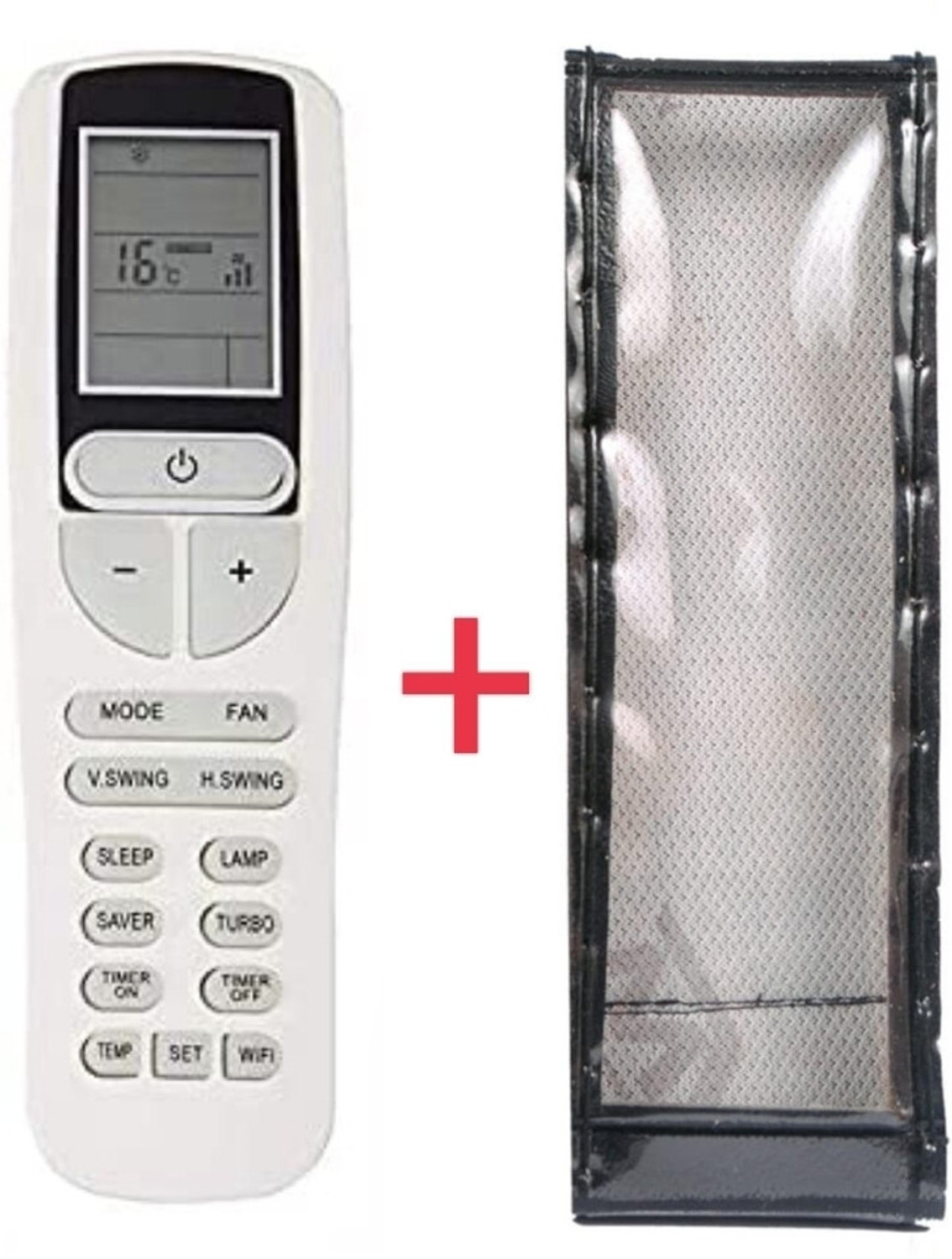 Paril (Remote+Cover) Ac Remote Compatible For Voltas Ac (Wife Button) Replacement For Voltas / Forbes Ac Remote (Exactly Same Remote Will Only Work) Remote Controller 1