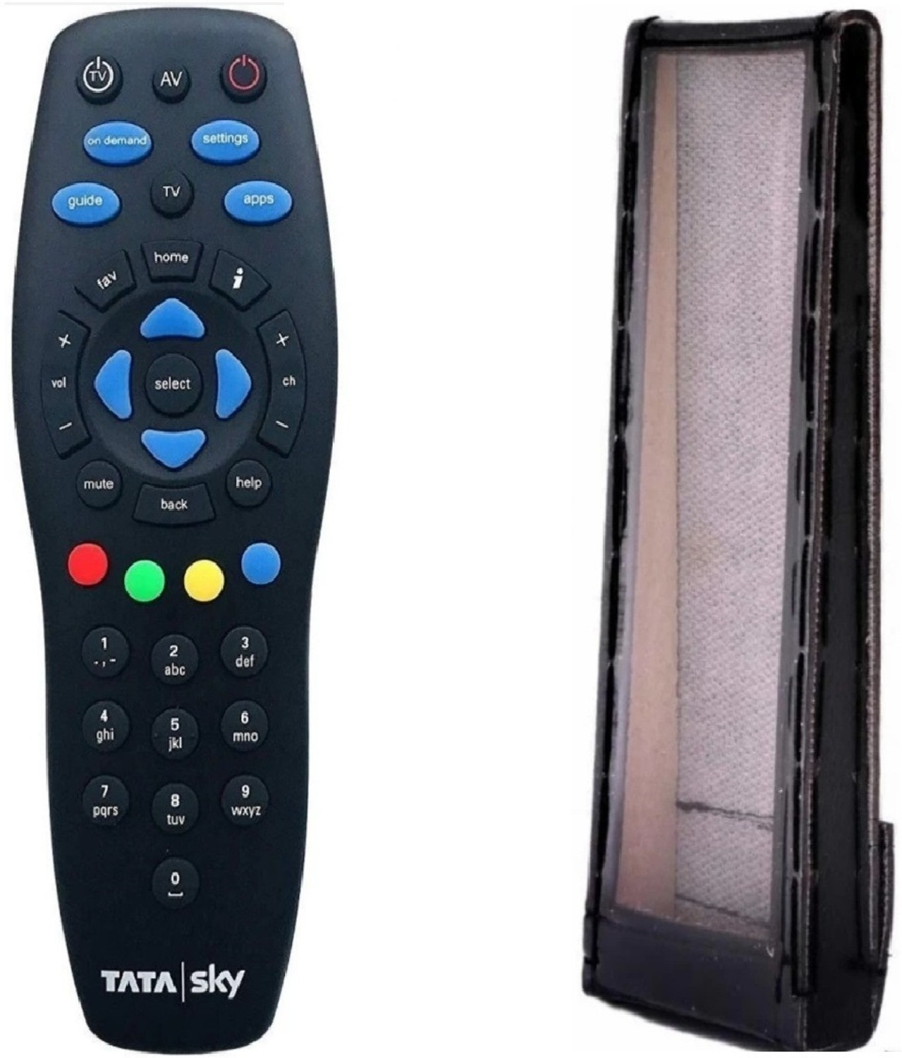 Paril (Remote+Cover) Remote Compatible Tata Sky Set Top Box Remote With Pu Leather Protective Cover( Exactly Same Remote Will Only Work) Remote Controller 1