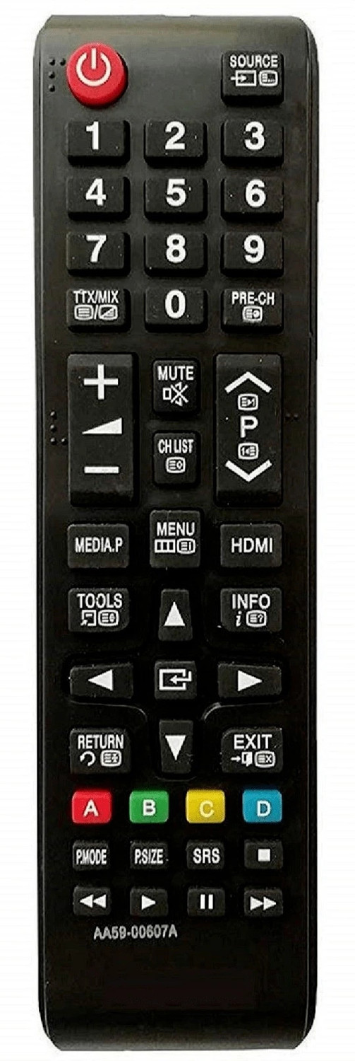 Pyai Samsung Remote Compatible For All Samsung Led / Lcd Tv (Please Match Your Old Remote)Samsung Led Aa59-00607A Remote Controller 9