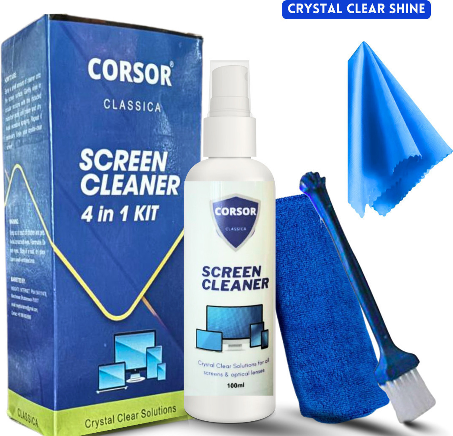 Corsor Screen Cleaning Kit With Microfiber Cloth And Brush For Computers, Gaming, Laptops, Mobiles 5