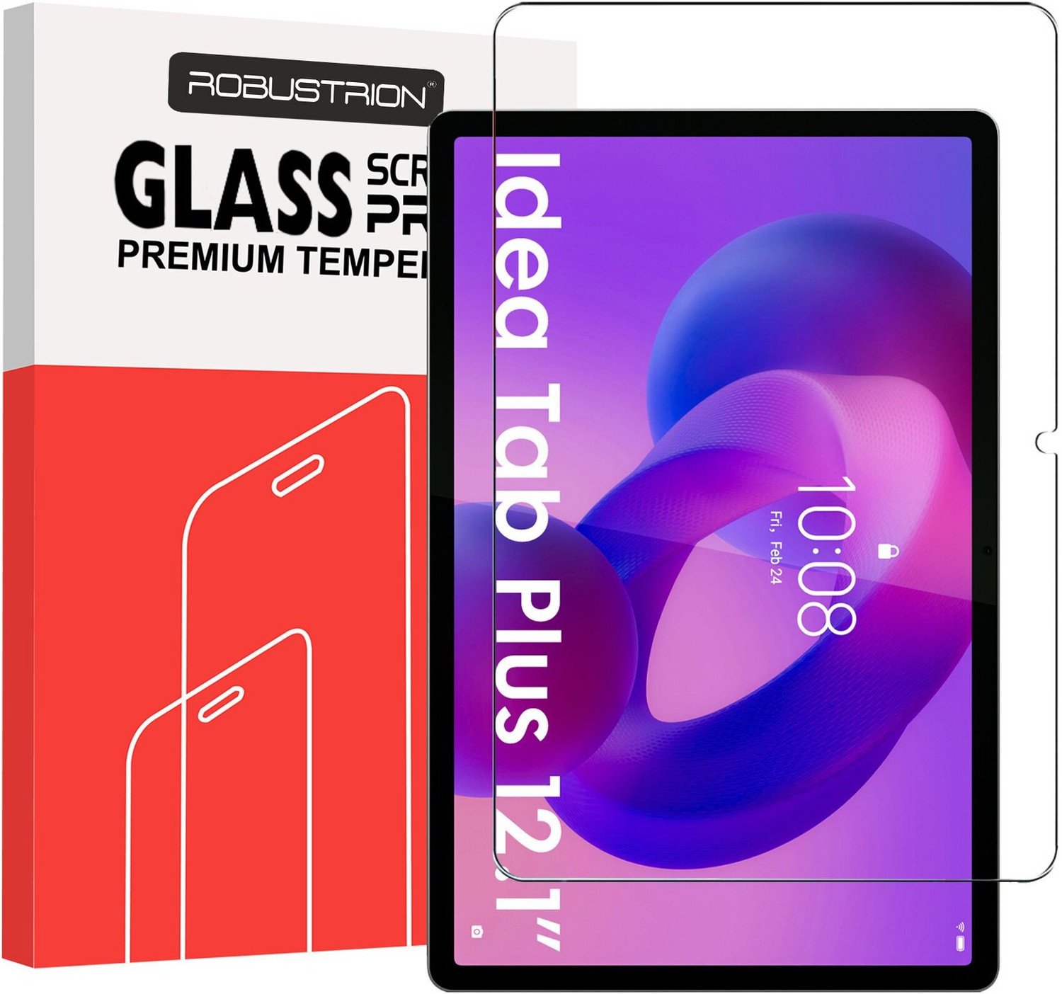 Robustrion Tempered Glass Guard For Lenovo Idea Tab Plus 12.1 Inch 1
