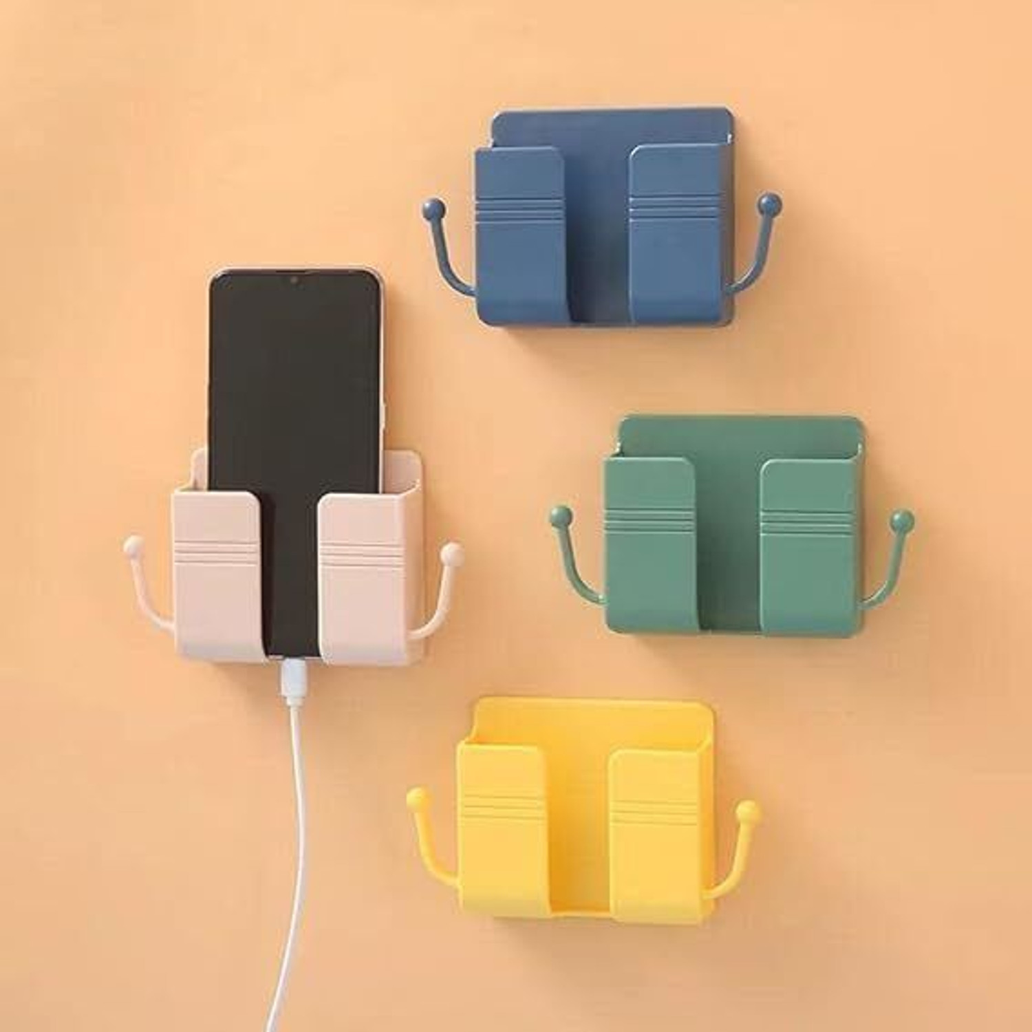 Wallview Tech Wall Mount Mobile Stand/Multi-Purpose Stand For Phone Charging (Multi Pack Of 4) Mobile Holder 1