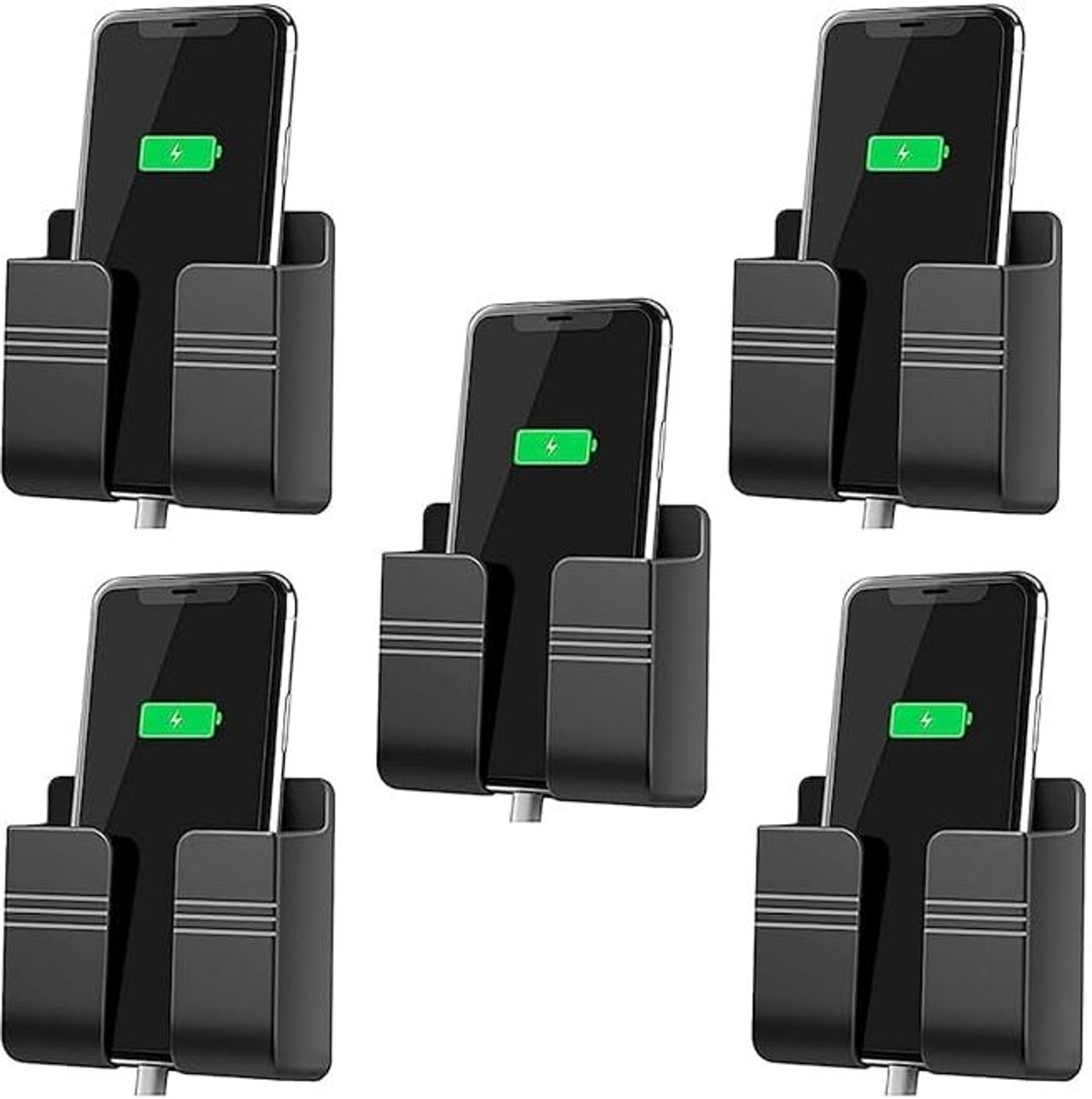 Rednix Wall Mounted Stand Mobile Holder Mobile Wall Mount For Charging (Pack Of 5 Pcs) Mobile Holder 1