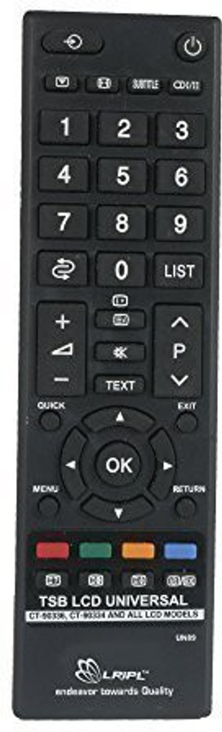 Lripl Universal Tv Remote For Lcd/Led Hd Tv Toshiba Remote Controller 47