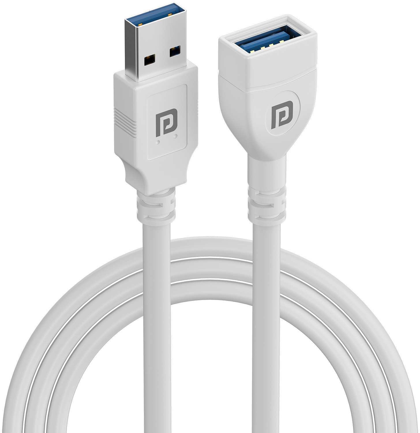 Portronics Power Sharing Cable 3 M Uniconnect,3M Usb Type-A Male To Female Extension Cable,High-Quality Pvc Build 1