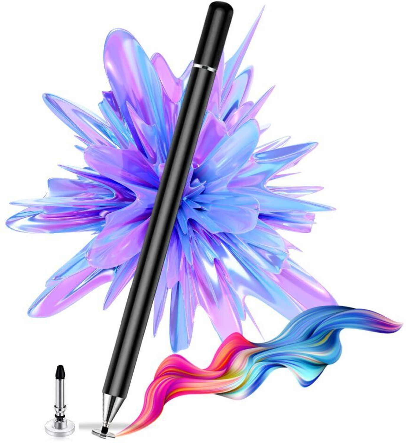 Aliens Universal Stylus Pen Fine Point Disc Tip, Lightweight Aluminum Body Magnetic Cap Stylus 61