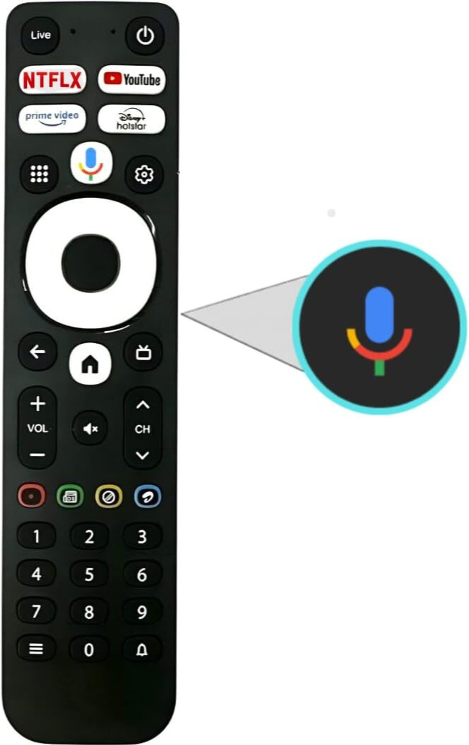 Hybite Voice Remote Compatible With Air-Tel Xs Tream Tv Iptv Ott Box Voice Remote (Exactly Same Remote Will Only Work) Airtel Xstream Voice Remote Controller 1